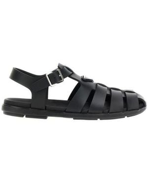 Prada Rubber Fisherman Sandals - Black