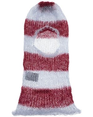 C.rusade Balaclava Helmet 3 In Mohair A Righe - Red