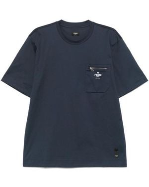Fendi Short -Sleeved T -Shirt - Blue