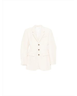 Wardrobe NYC Light Longline Blazer - White