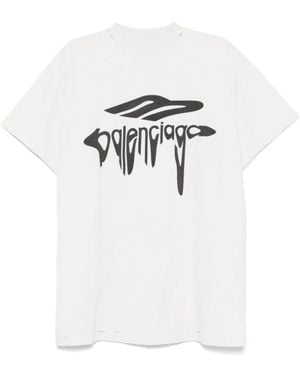 Balenciaga Short -Sleeved T -Shirt - White