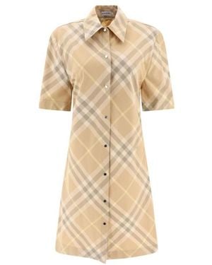 ワンピース BURBERRY Embroidered Poplin Shirt Dress Burberry Embroidered Poplin Shirt Dress | Balardi