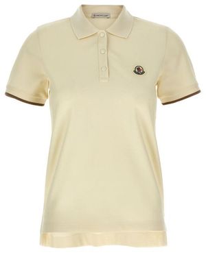 Moncler Polo T -Shirt - Natural