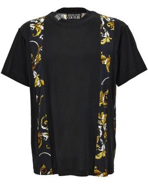 【関税＆送料込み】Versace Black Short-Sleeve Cotton T-Shir VERSACE SPORT Logo Jacquard T-shirt Size S-M(K-116807) | eBay