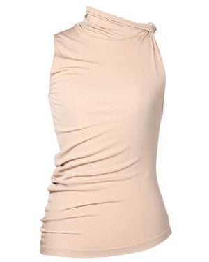 Courreges Sleeveless T -Shirt - Natural
