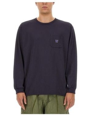 Needles Long -Sleeved T -Shirt - Blue