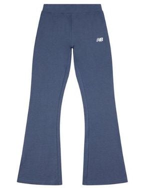 New Balance Girls Small Logo Flare Legging - Blue
