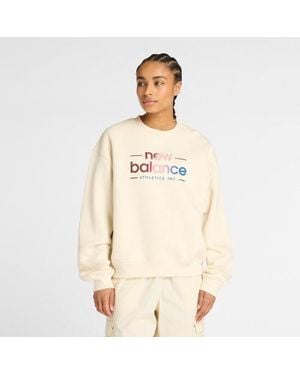 New Balance Reimagined Fleece Crew - Natural