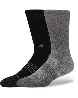 New Balance Pro Training Cushion Crew Socks 2 Pack - Black