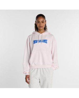 New Balance Wavy Oversized Hoodie - Pink