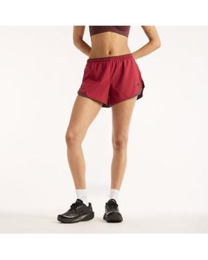 New Balance Mujer Rc Essential Short 3" En, Polywoven, Talla - Rojo