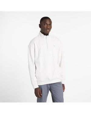 New Balance Athletics Fleece 1/2 Zip - White