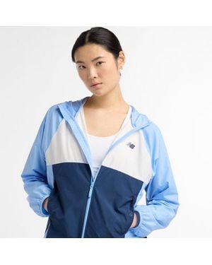 New Balance Damen Athletics Packable Full Zip Jacket - Blau