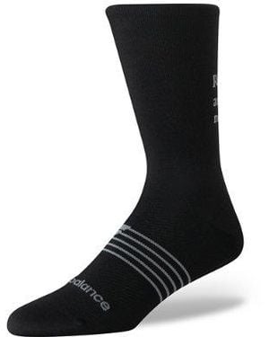 New Balance Pro Run Graphic Crew Socks 1 Pair - Black