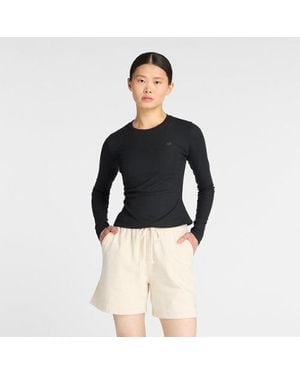 New Balance Micro-Rib Long Sleeve Shirt - Black
