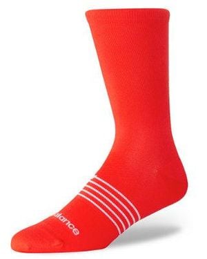 New Balance Pro Run Graphic Crew Socks 1 Pair - Red