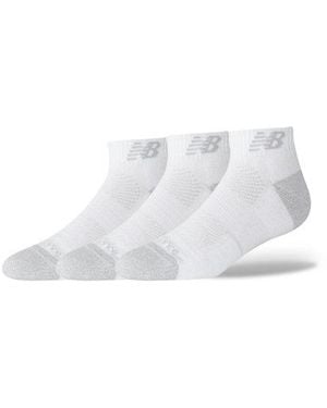 New Balance Active Low Cut Socks 3 Pack - White