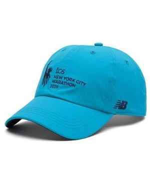 New Balance Nyc Marathon 6 Panel Performance Cap - Blue