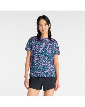 New Balance London Edition Rc Essential Printed T-Shirt - Blue