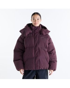 New Balance Femme Premium Puffer Jacket En, Nylon, Taille - Violet
