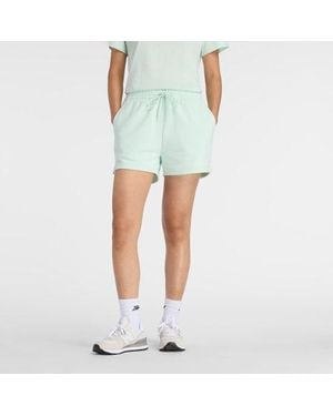New Balance Mujer Sport Essentials French Terry Short En, Algodón, Talla - Verde