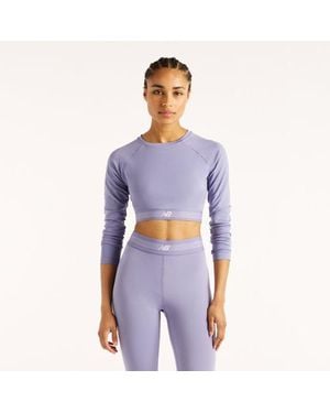New Balance Ac Fitted Long Sleeve - Purple