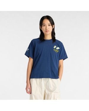 New Balance London Edition Oversized Graphic T-Shirt 1 - Blue