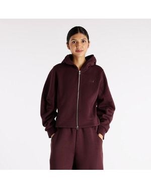 New Balance Athletics Crafted Fleece Full Zip - Red