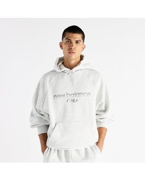 New Balance Trackside Fleece Hoodie - White