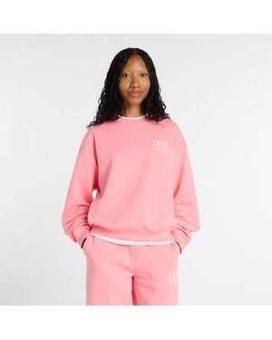 New Balance Reimagined Fleece Crew - Pink