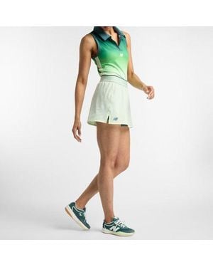 New Balance Mujer Tournament Skort, Polywoven, Talla - Verde