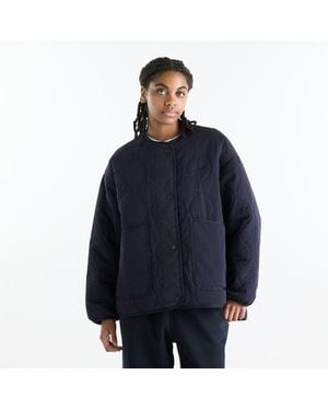 New Balance Femme Quilted Bomber En, Nylon, Taille - Bleu