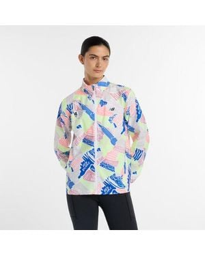 New Balance Nyc Marathon Printed Sport Essentials Jacket - Blue