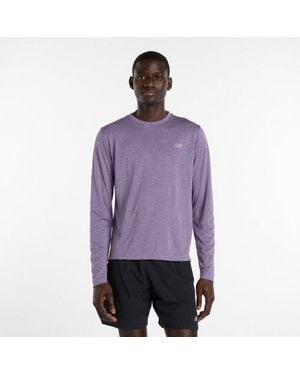 New Balance Rc Essential Long Sleeve Shirt - Purple