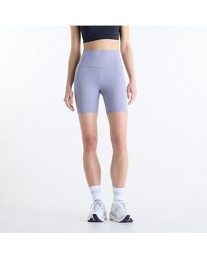 New Balance Nb Harmony High Rise Short 6" - Blue