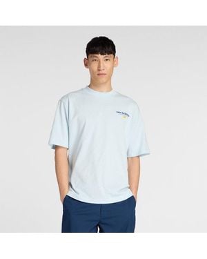 New Balance Os Retro Running T-Shirt - Blue