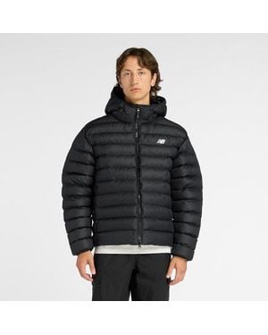 New Balance Sport Essentials Hooded Puffer Jacket - Black