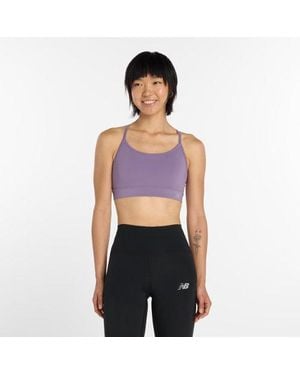 New Balance Nb Essential Yoga Bra - Purple