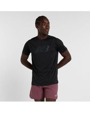 New Balance Sport Essentials Printed Run T-Shirt - Zwart