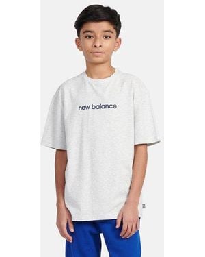 New Balance Boys Baseball Player Back Graphic T-Shirt - White