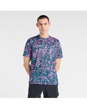 New Balance London Edition Rc Essential Printed T-Shirt - Blue