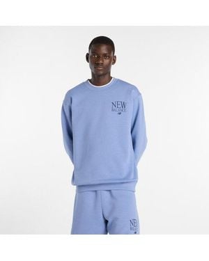 New Balance Reimagined Fleece Crew - Blue