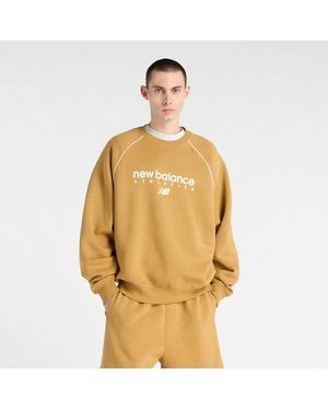 New Balance Trackside Fleece Crew Shirt - Metallic