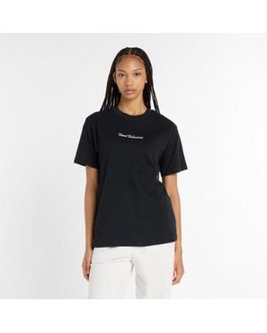 New Balance Athletics Script T-Shirt - Black
