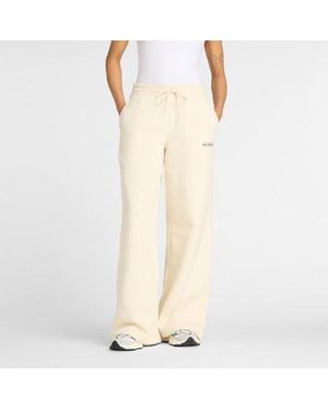 New Balance Reimagined Fleece Wide Leg Pant - Natural