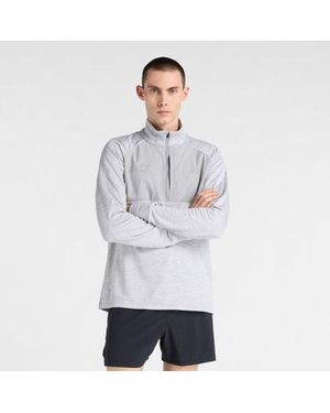 New Balance London Edition Rc Essential Heat Grid Half Zip - Grey