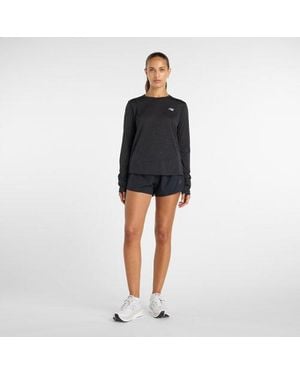 New Balance Athletics Long Sleeve ( Heather) Clothing - Black