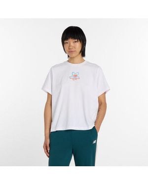 New Balance Boston City Run Relaxed T-Shirt - White