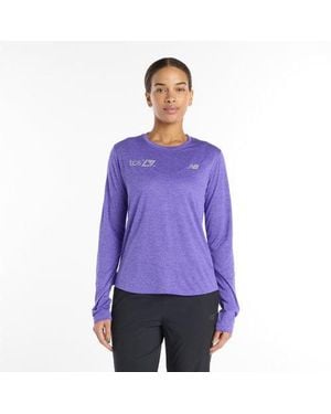 New Balance London Edition Rc Essential Long Sleeve - Purple