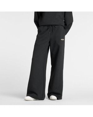 New Balance Reimagined Fleece Wide Leg Pant - Black